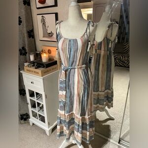 Blue Island Multicolor Striped Dress